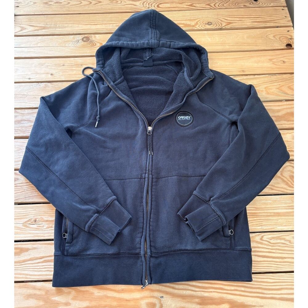 Oakley Men’s Full zip Factory Pilot Hoodie Jacket Size M Black N2